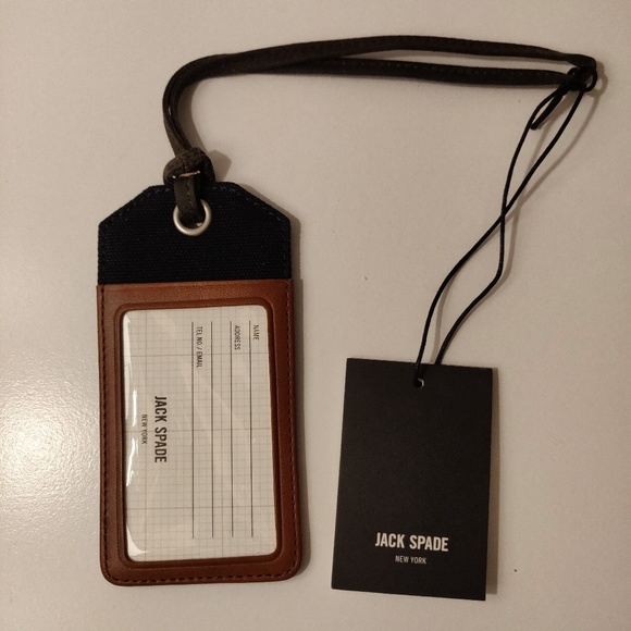 jack spade dipped luggage tag industrial canvas - Picture 4 of 8